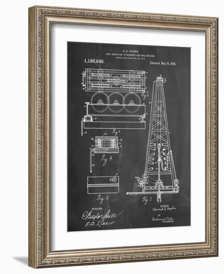 Drilling Rig Patent-null-Framed Art Print