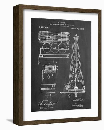 Drilling Rig Patent-null-Framed Art Print