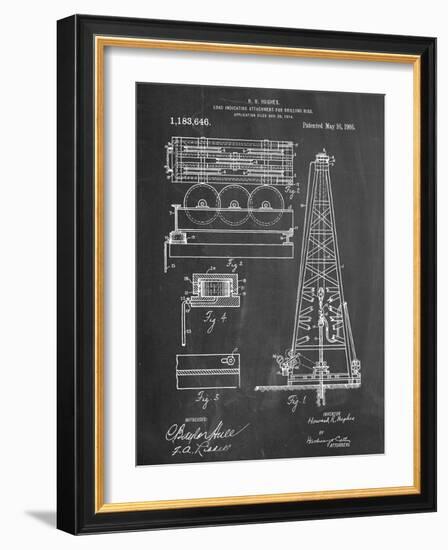 Drilling Rig Patent-null-Framed Art Print