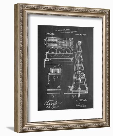 Drilling Rig Patent--Framed Art Print