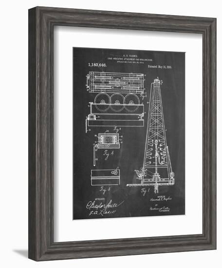 Drilling Rig Patent-null-Framed Art Print