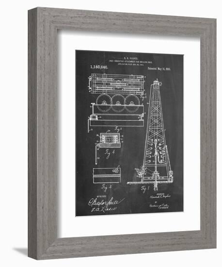 Drilling Rig Patent-null-Framed Art Print