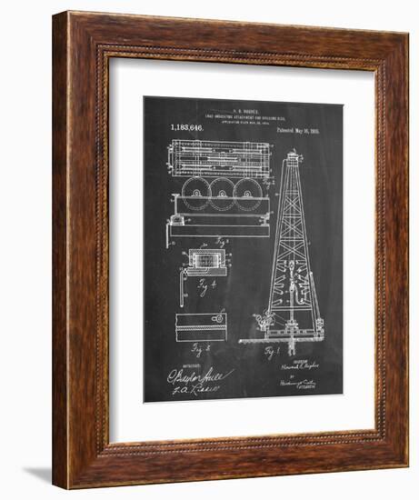 Drilling Rig Patent-null-Framed Art Print