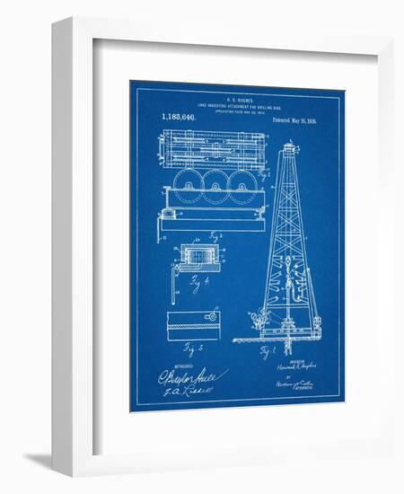 Drilling Rig Patent-null-Framed Art Print