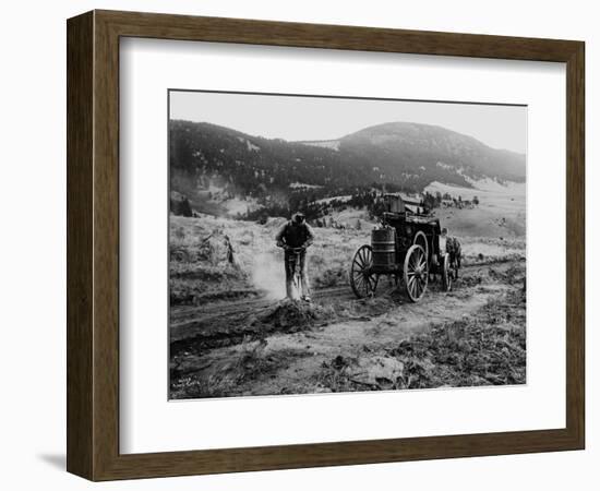 Drilling Rock, Montana, 1916-Asahel Curtis-Framed Premium Giclee Print