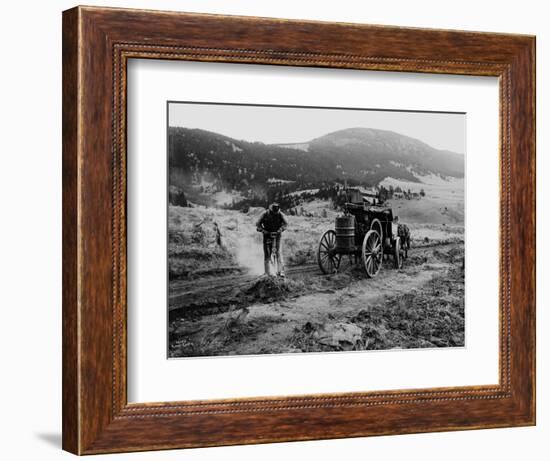 Drilling Rock, Montana, 1916-Asahel Curtis-Framed Giclee Print