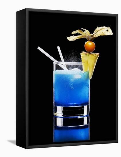 Drink Made with Blue Curaçao-Walter Pfisterer-Framed Premier Image Canvas