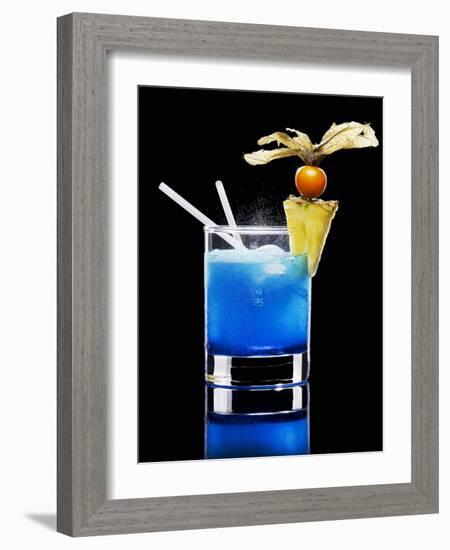 Drink Made with Blue Curaçao-Walter Pfisterer-Framed Photographic Print