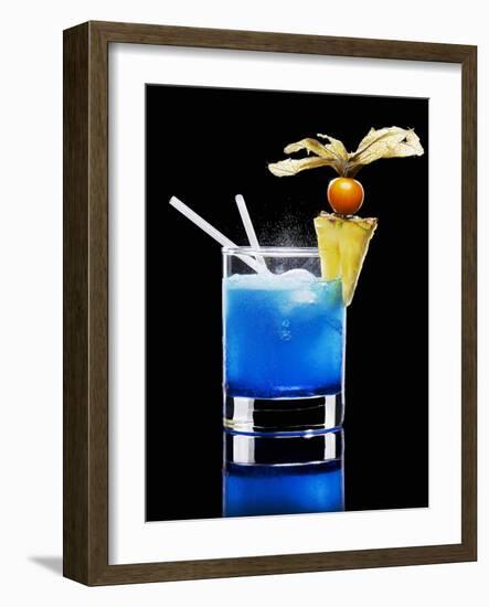 Drink Made with Blue Curaçao-Walter Pfisterer-Framed Photographic Print