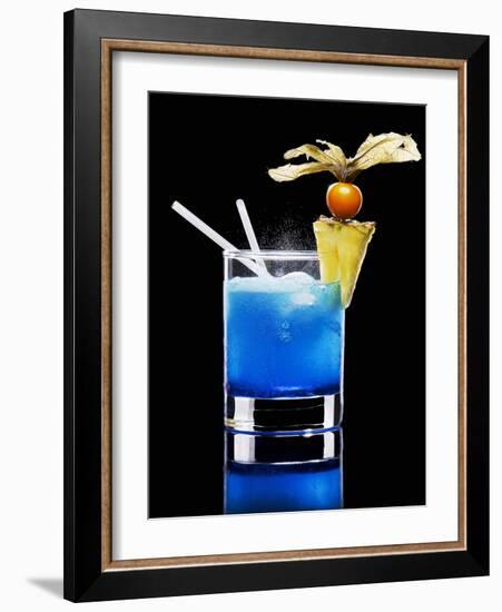 Drink Made with Blue Curaçao-Walter Pfisterer-Framed Photographic Print