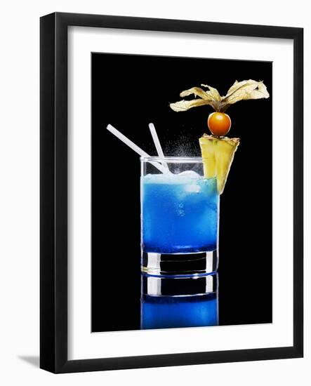 Drink Made with Blue Curaçao-Walter Pfisterer-Framed Photographic Print