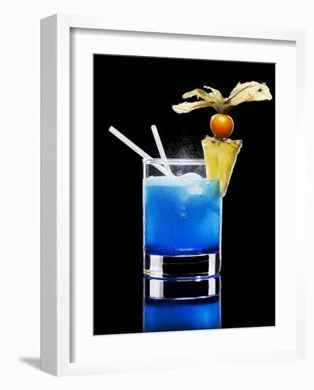 Drink Made with Blue Curaçao-Walter Pfisterer-Framed Photographic Print