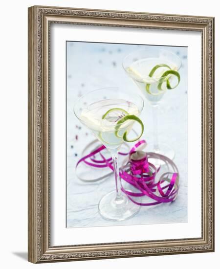 Drink Made with Vermouth and Gin-null-Framed Photographic Print