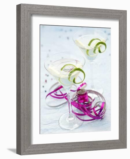 Drink Made with Vermouth and Gin-null-Framed Photographic Print