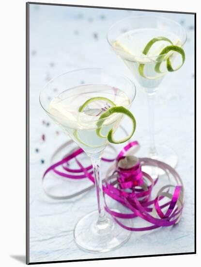 Drink Made with Vermouth and Gin-null-Mounted Photographic Print