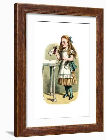 "Drink Me" Alice in Wonderland by John Tenniel-Piddix-Framed Art Print