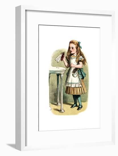 "Drink Me" Alice in Wonderland by John Tenniel-Piddix-Framed Art Print