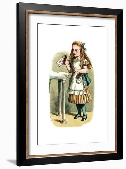 "Drink Me" Alice in Wonderland by John Tenniel-Piddix-Framed Art Print