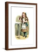 "Drink Me" Alice in Wonderland by John Tenniel-Piddix-Framed Art Print