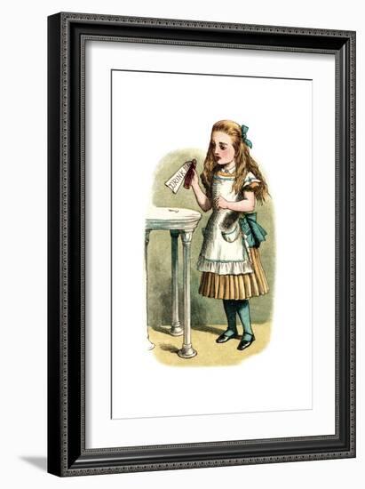 "Drink Me" Alice in Wonderland by John Tenniel-Piddix-Framed Art Print