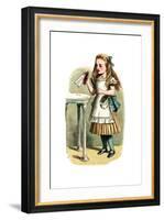 "Drink Me" Alice in Wonderland by John Tenniel-Piddix-Framed Art Print