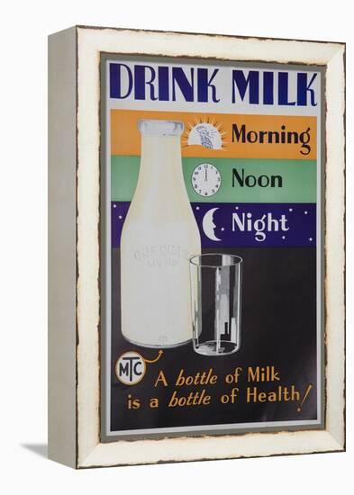 Drink Milk, Morning Noon Night Poster-null-Framed Premier Image Canvas
