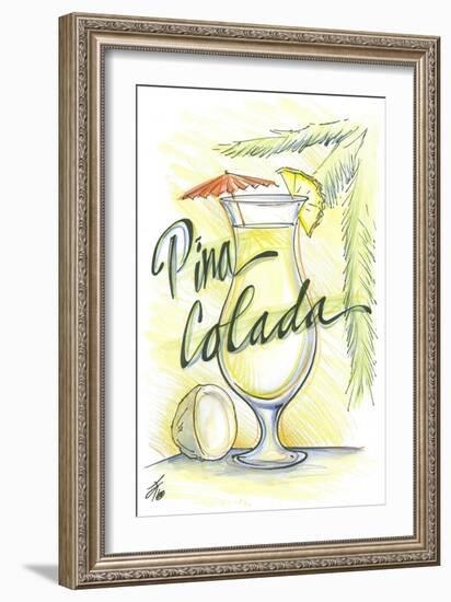 Drink up...Pina Colada-Jay Throckmorton-Framed Art Print