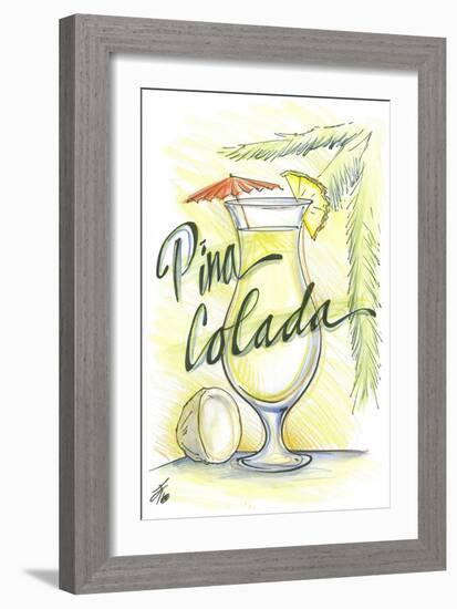 Drink up...Pina Colada-Jay Throckmorton-Framed Art Print