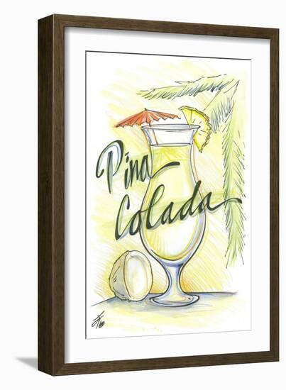 Drink up...Pina Colada-Jay Throckmorton-Framed Art Print