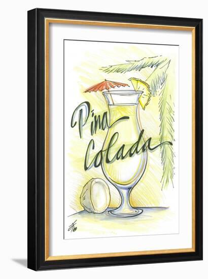 Drink up...Pina Colada-Jay Throckmorton-Framed Art Print