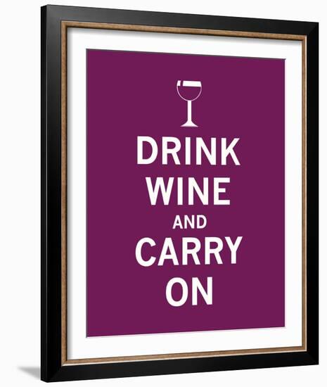 Drink Wine and Carry On-The Vintage Collection-Framed Giclee Print