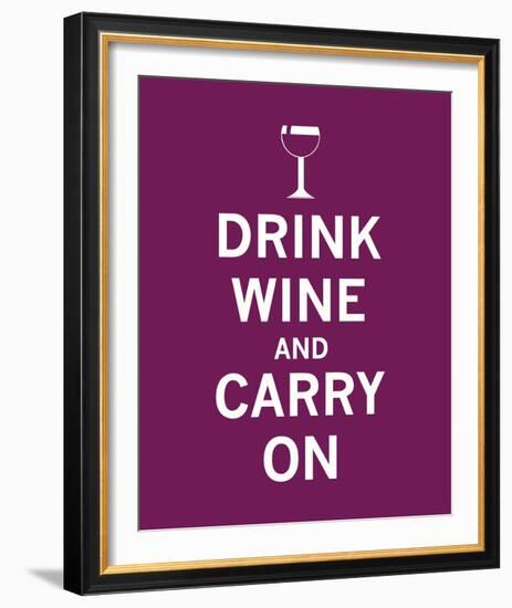 Drink Wine and Carry On-The Vintage Collection-Framed Giclee Print