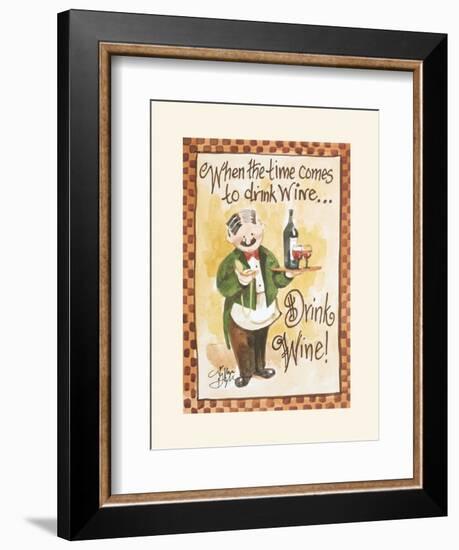 Drink Wine-Jerrianne VanDyk-Framed Art Print