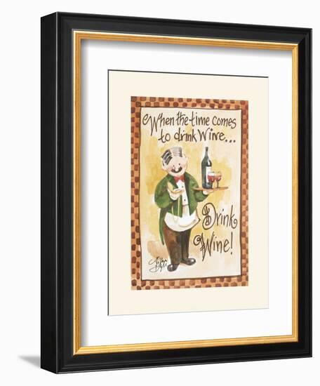 Drink Wine-Jerrianne VanDyk-Framed Art Print