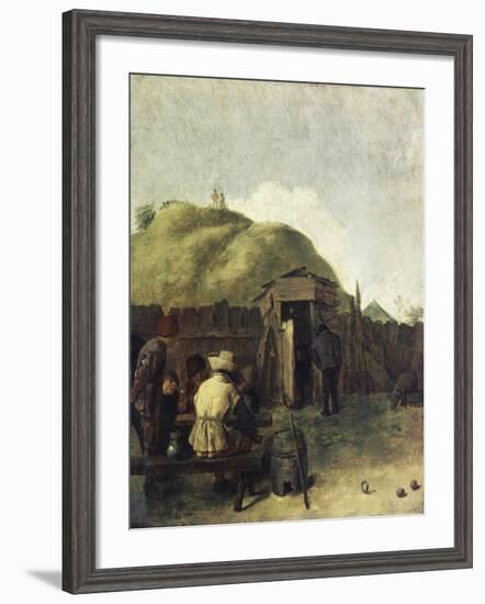 Drinkers at Table-Adriaen Brouwer-Framed Giclee Print