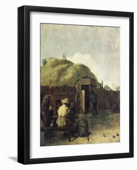 Drinkers at Table-Adriaen Brouwer-Framed Giclee Print