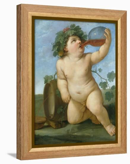 Drinking Bacchus Portrayed as a Boy, C. 1623-Guido Reni-Framed Premier Image Canvas