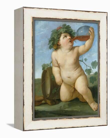 Drinking Bacchus Portrayed as a Boy, C. 1623-Guido Reni-Framed Premier Image Canvas