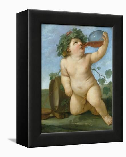 Drinking Bacchus Portrayed as a Boy, C. 1623-Guido Reni-Framed Premier Image Canvas