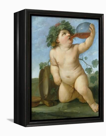 Drinking Bacchus Portrayed as a Boy, C. 1623-Guido Reni-Framed Premier Image Canvas