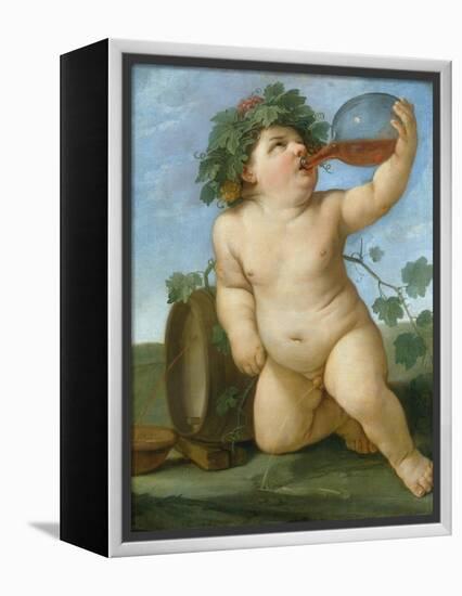 Drinking Bacchus Portrayed as a Boy, C. 1623-Guido Reni-Framed Premier Image Canvas