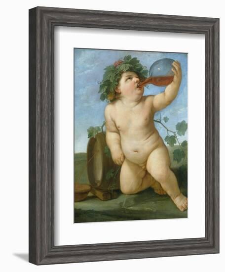 Drinking Bacchus Portrayed as a Boy, C. 1623-Guido Reni-Framed Giclee Print