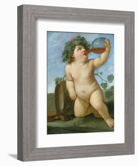 Drinking Bacchus Portrayed as a Boy, C. 1623-Guido Reni-Framed Giclee Print