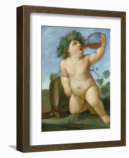 Drinking Bacchus Portrayed as a Boy, C. 1623-Guido Reni-Framed Giclee Print