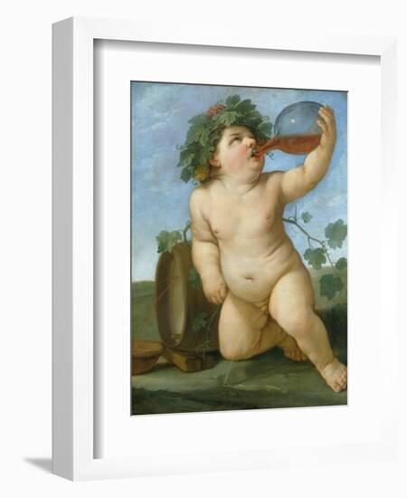 Drinking Bacchus Portrayed as a Boy, C. 1623-Guido Reni-Framed Giclee Print