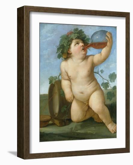 Drinking Bacchus Portrayed as a Boy, C. 1623-Guido Reni-Framed Giclee Print