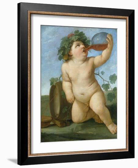 Drinking Bacchus Portrayed as a Boy, C. 1623-Guido Reni-Framed Giclee Print