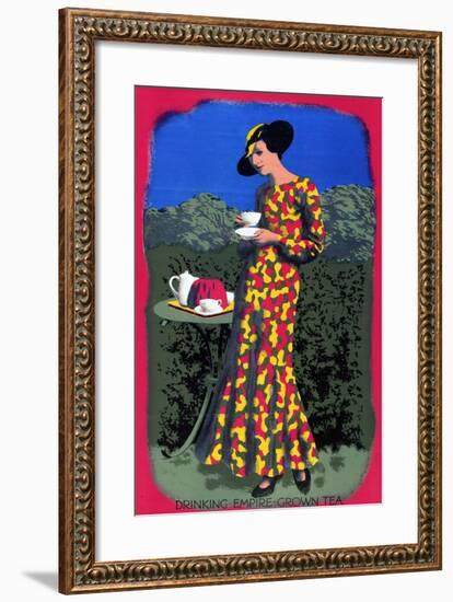 Drinking Empire Grown Tea, from the Series 'Drink Empire Grown Tea'-Harold Sandys Williamson-Framed Giclee Print