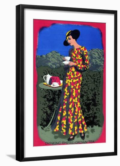 Drinking Empire Grown Tea, from the Series 'Drink Empire Grown Tea'-Harold Sandys Williamson-Framed Giclee Print