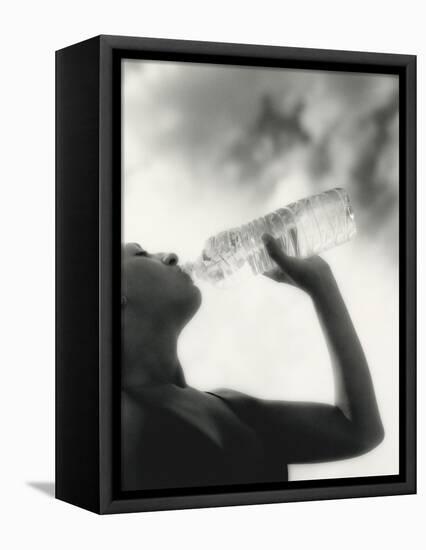 Drinking Mineral Water-Cristina-Framed Premier Image Canvas